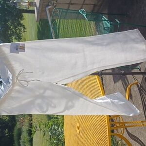 Ellen Tracy Linen pant, color Chalk, sz M